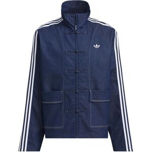 Adidas Originals Chinese Denim Jacket Blue For Unisex - Size S - JW196